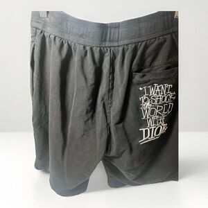 Rare Christian Dior Shawn Stussy Large Black Cotton Embroidered Shorts Used.  Mm